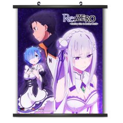 Re:Zero Subaru, Rem & Emila Wallscroll