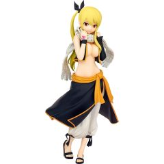 Fairy Tail Pop Up Parade PVC Statue Lucy Heartfilia Natsu Costume Ver. L Size 22 cm