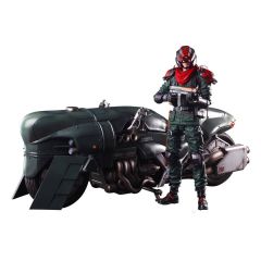 Final Fantasy VII Remake Play Arts Kai Action Figure & Vehicle Shinra Elite Security Officer & Bike 