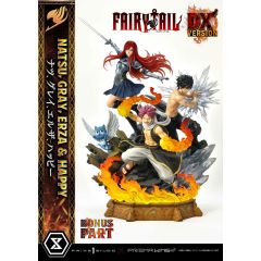 Fairy Tail PVC Statue 1/6 Natsu, Gray, Erza, Happy Deluxe Bonus Version 57 cm